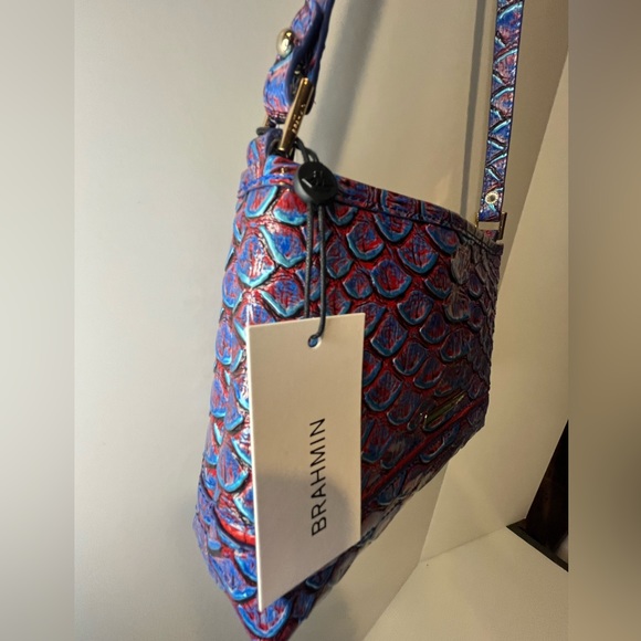 BRAHMIN LORELEI Crock Embossed Genuine Leather Shoulder Bag - Picture 7 of 16